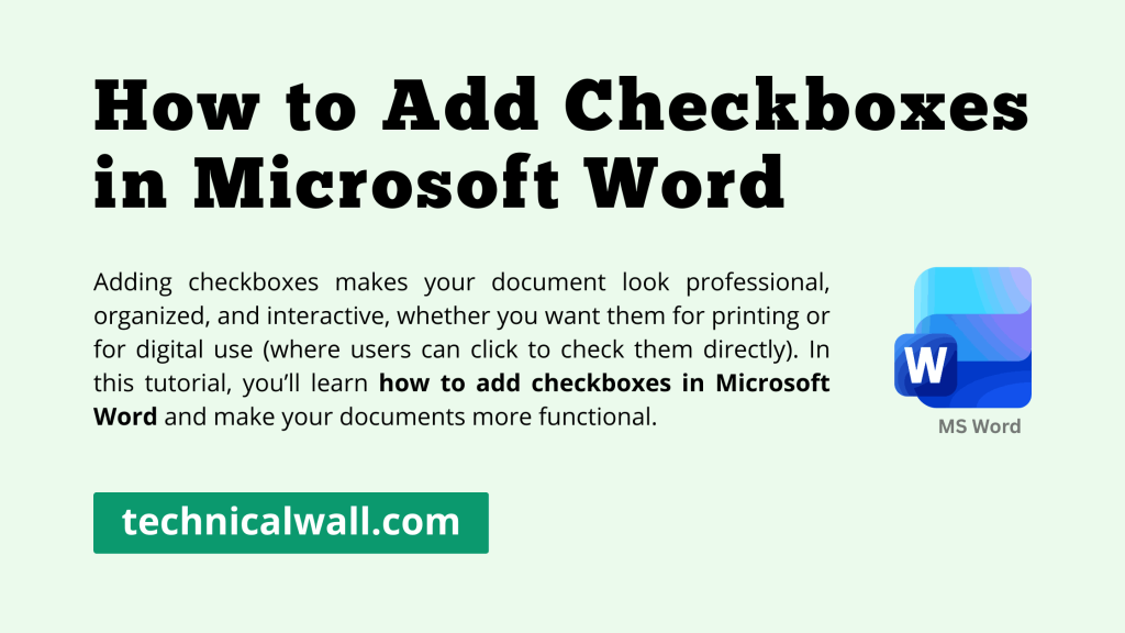 How to Add Checkboxes in Microsoft Word [A 2026 Complete Tutorial ...